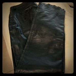 Micheal Hoban black leather pants